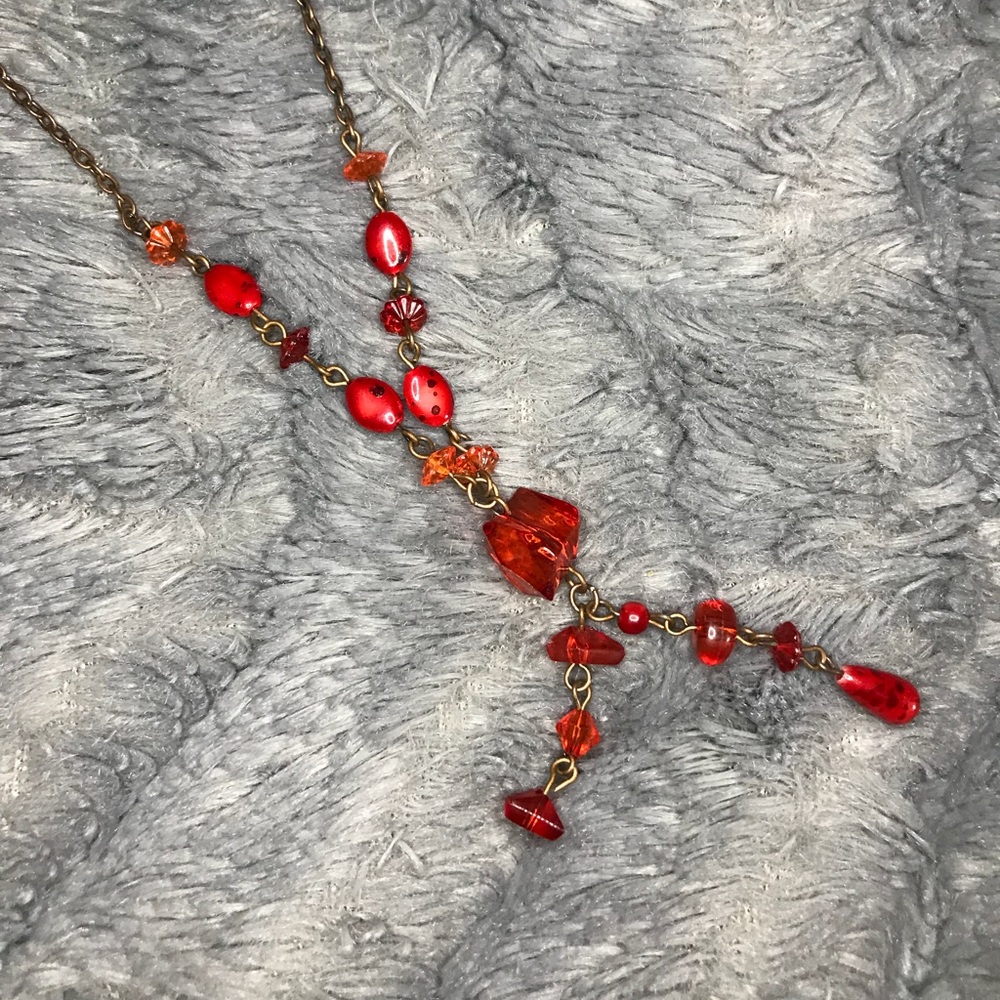 Red Beaded Necklace